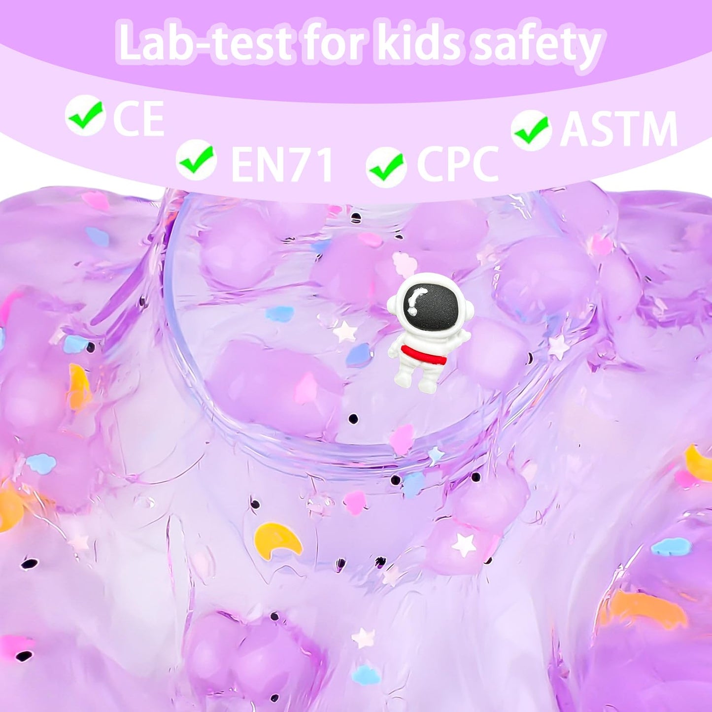 Afofall Prefilled Crystal Slime Pack – Mess-Free Purple Slime Toy for Kids | Easter Baskets & Party Favors