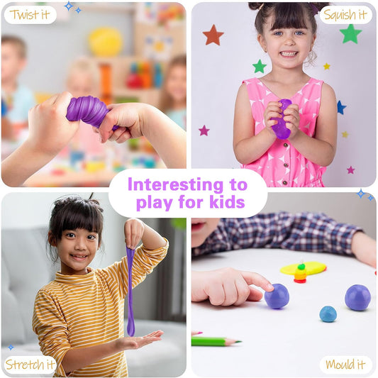 Afofall Prefilled Crystal Slime Pack – Mess-Free Purple Slime Toy for Kids | Easter Baskets & Party Favors