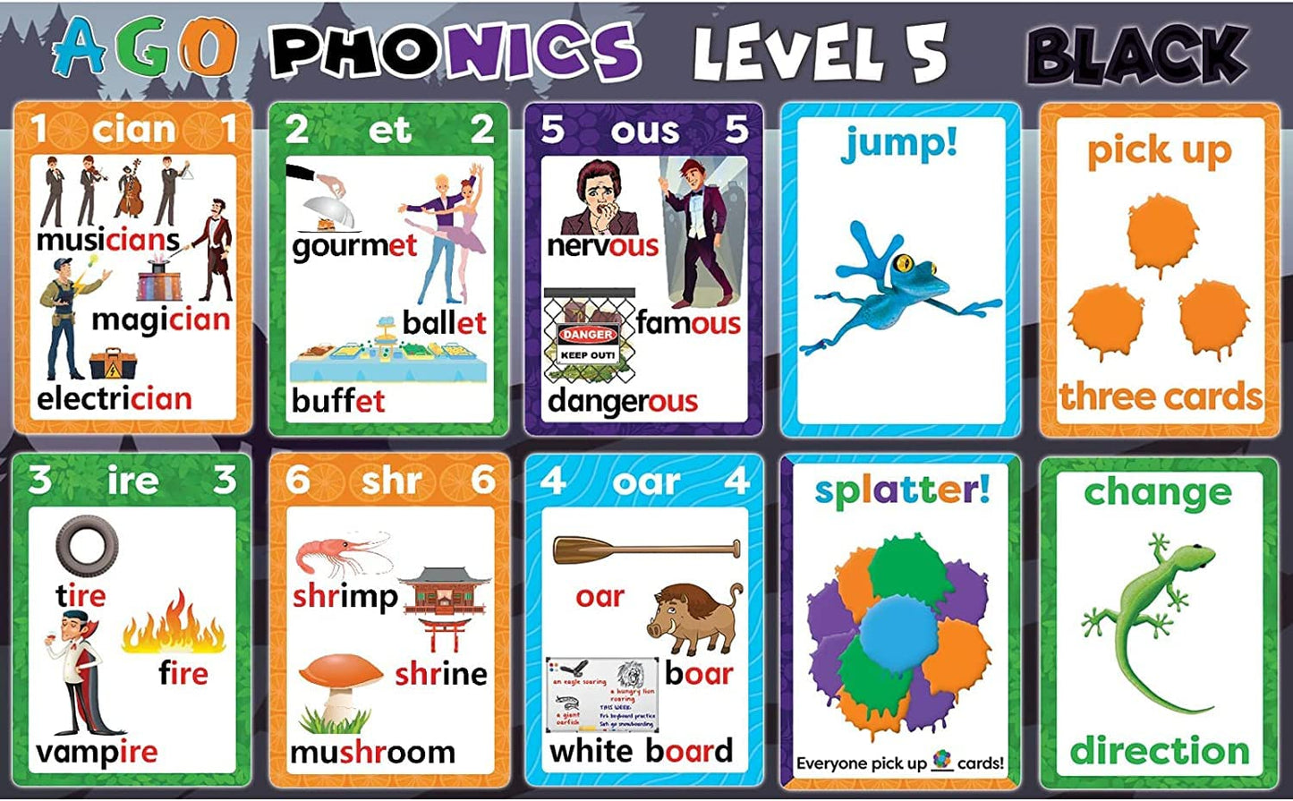 AGO Phonics Card Game - Advanced Set Levels 4 & 5 | Fun Phonics & Reading Practice
