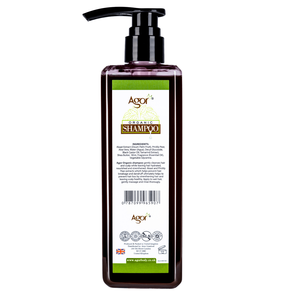 Agor Organic Hair Shampoo Gentle Cleansing 500 ml/16.9 oz