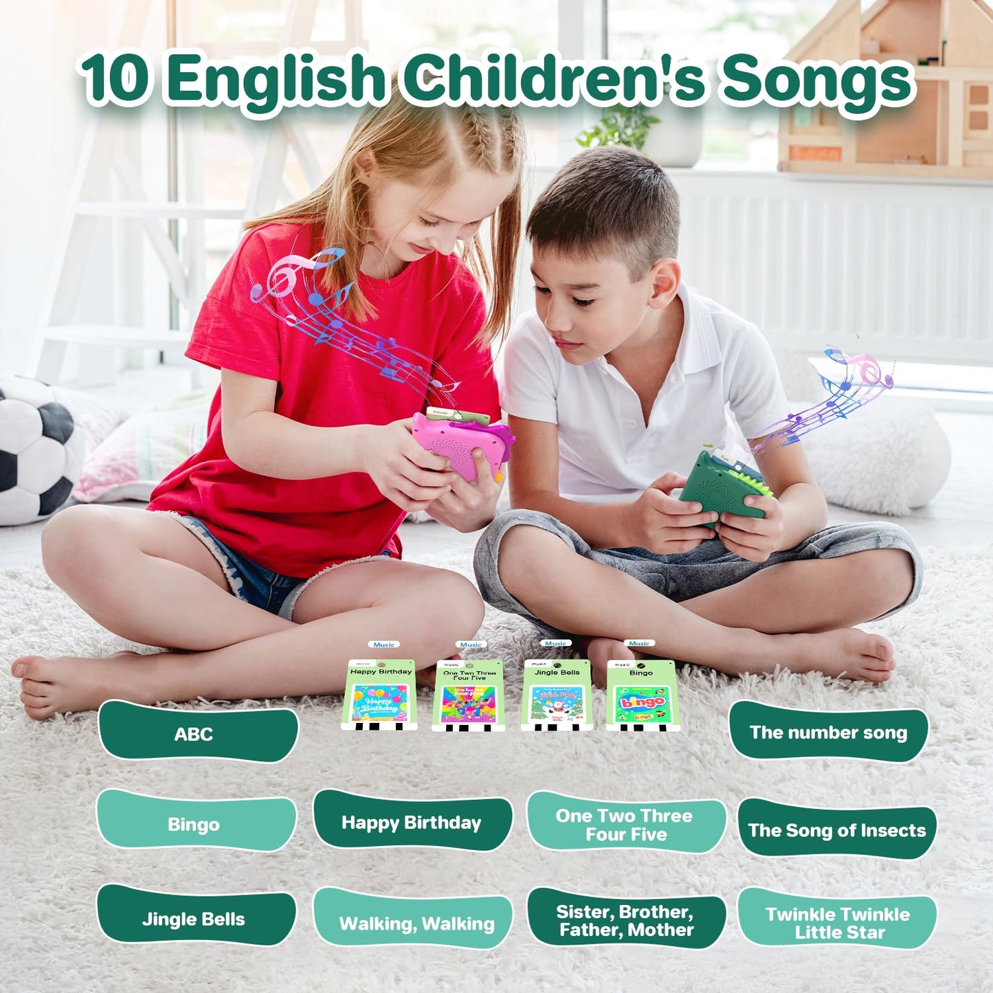 AHJ Talking Flash Cards for Toddlers – 420 Sight Words, Montessori Pocket Speech Toy