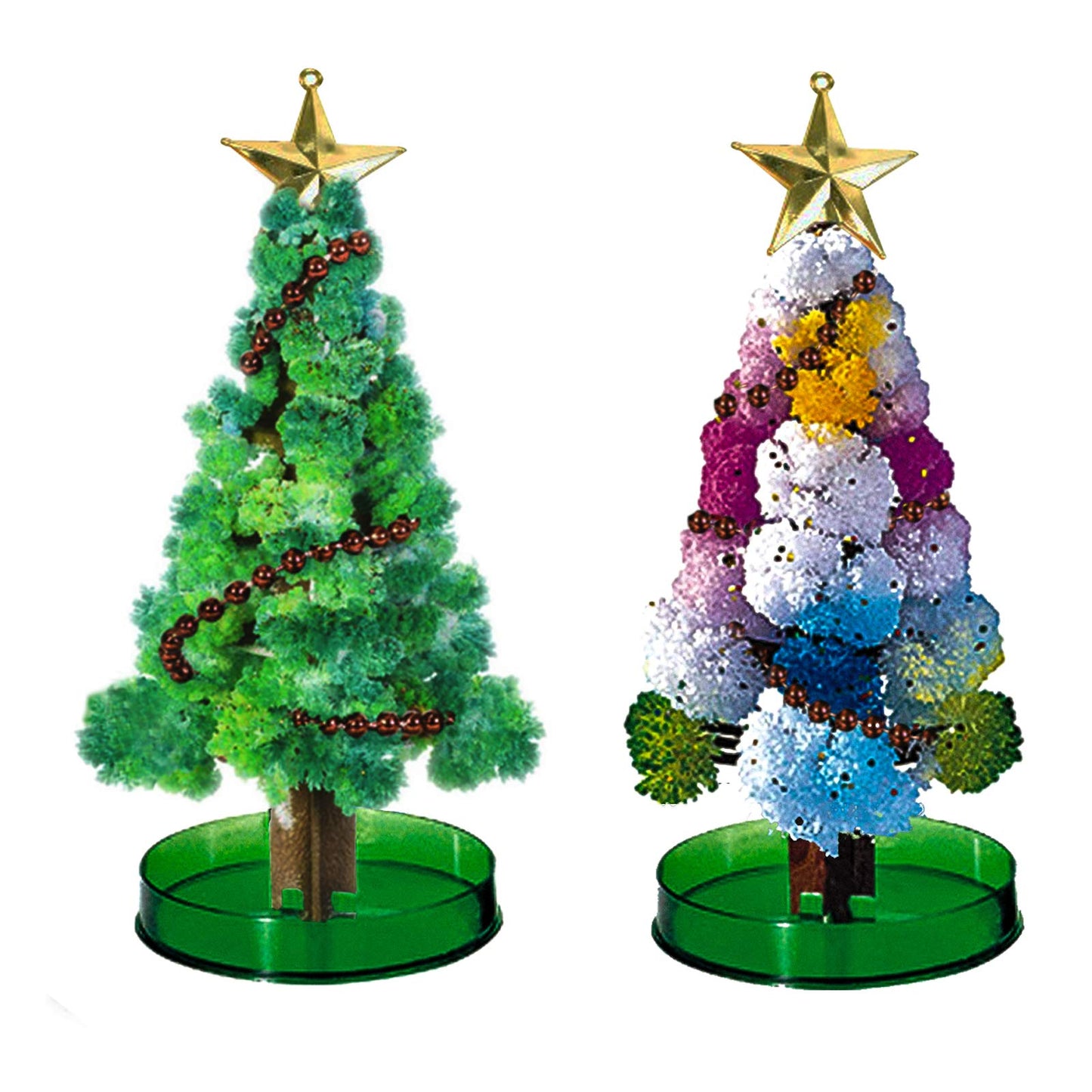 AhkeaDirectly 2PCS Magic Growing Christmas Tree Kit – Crystal DIY Christmas Decorations