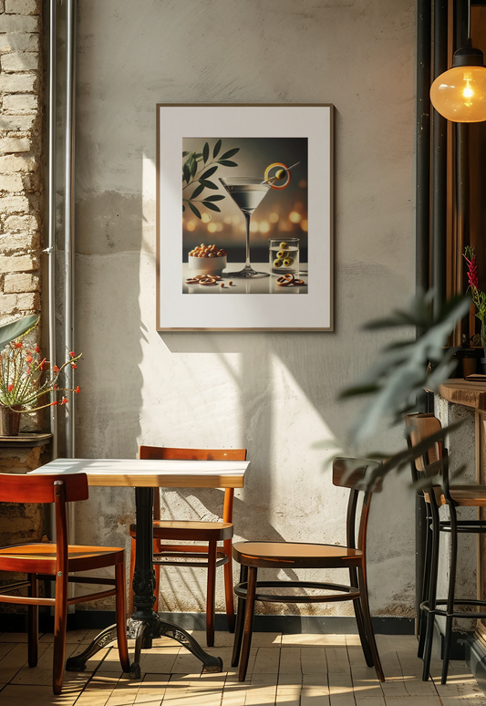 Cocktail Hour Martini Wall Art – Elegant Bar Print