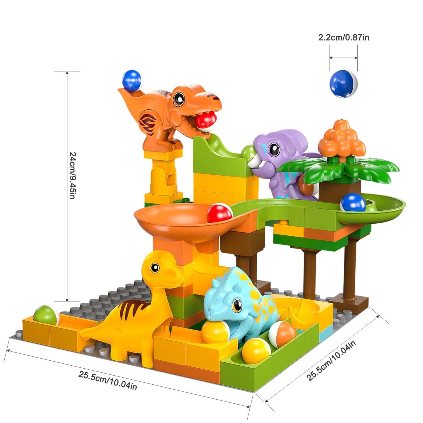 Airkid Marble Runs for Kids 4-8 — Dinosaur Building Blocks & STEM Toy