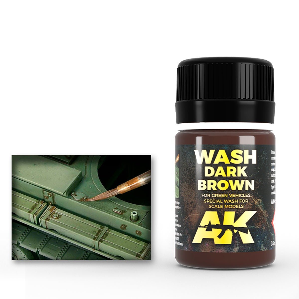 AK Interactive Dark Brown Wash for Green Vehicles (AK045)