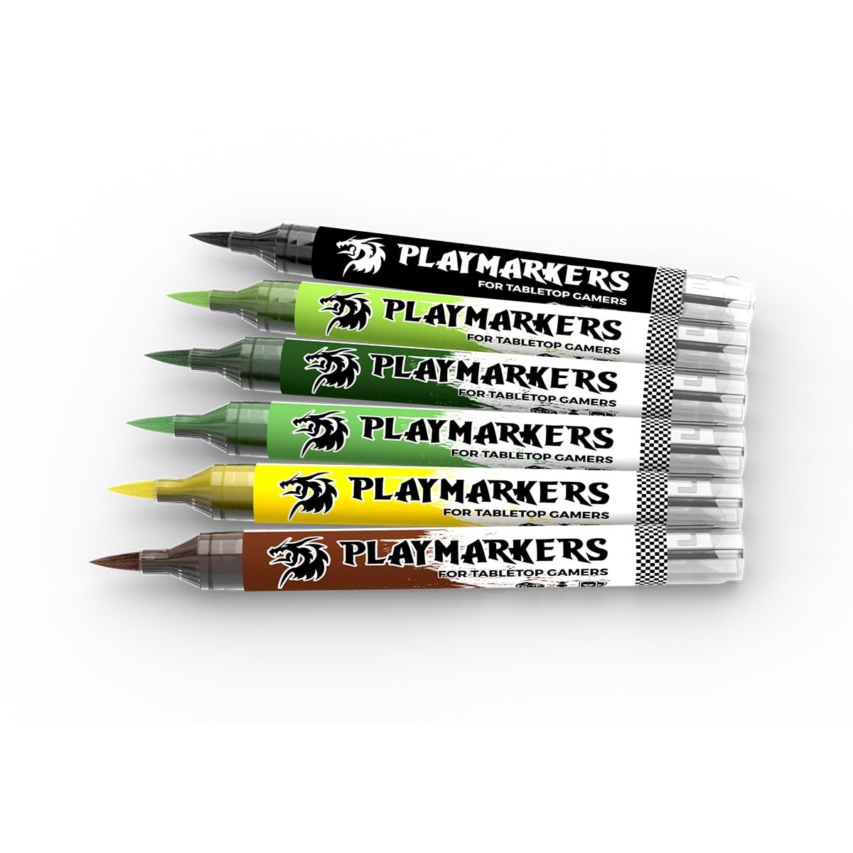 AK Interactive PLAYMARKERS SET AKM104 ORCS & GOBLINS – 6 Acrylic Markers for Miniatures