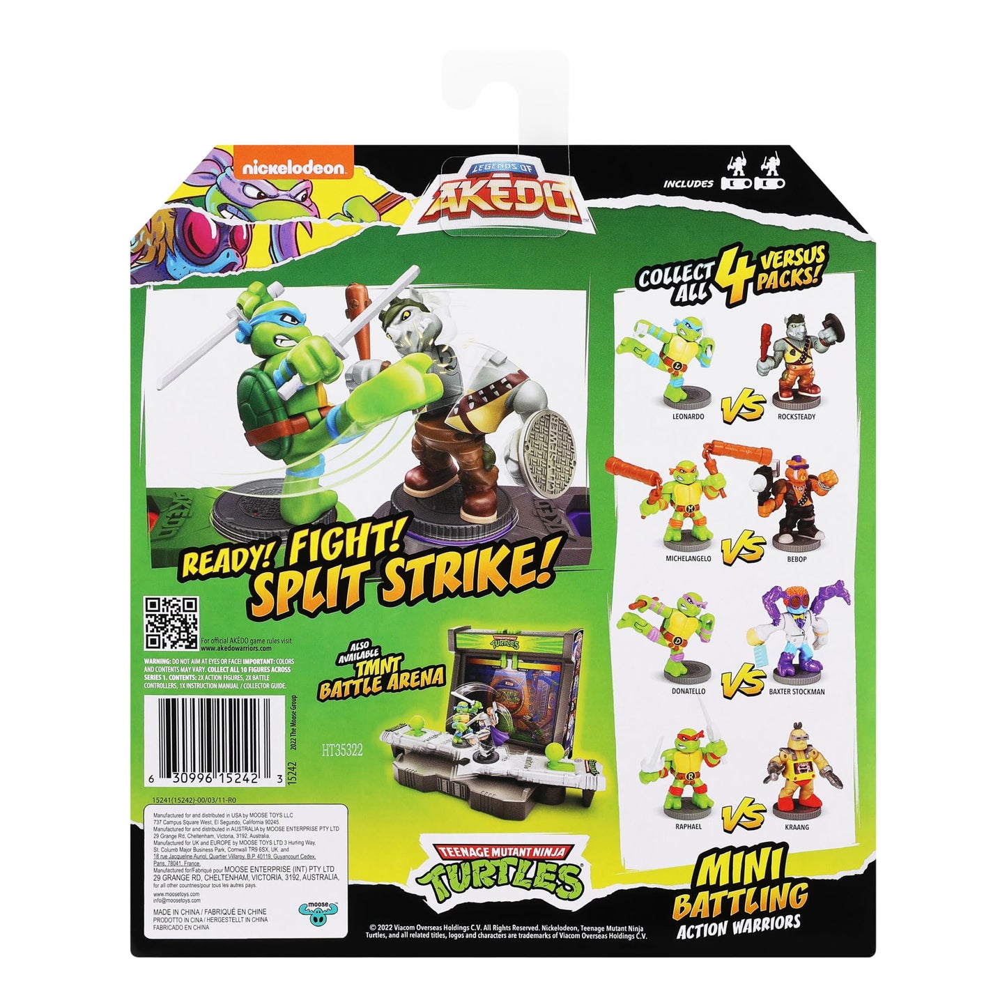 Akedo Legends TMNT Donatello vs Baxter Stockman Versus Pack – Battle Controller Included