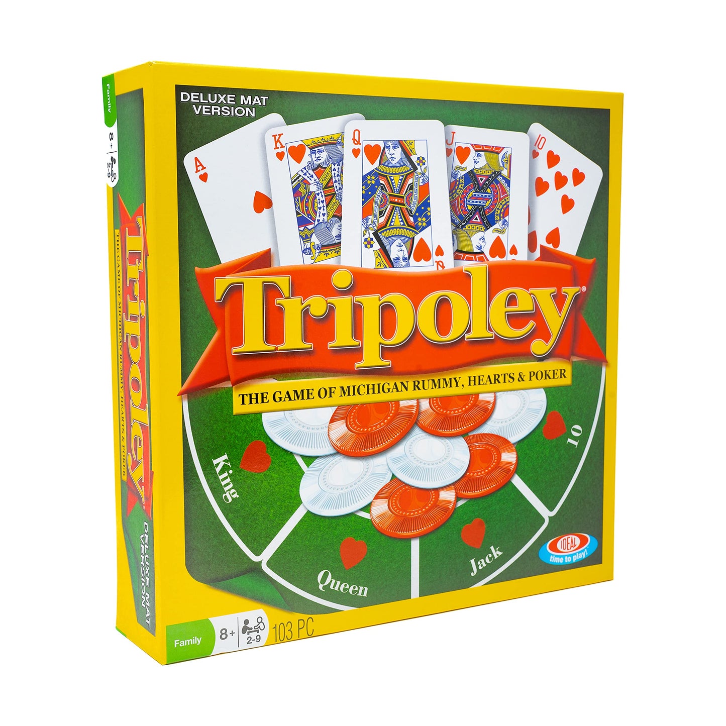 Tripoley Deluxe Board Game by ALEX Toys – Family Favorite Michigan Rummy, Hearts & Poker