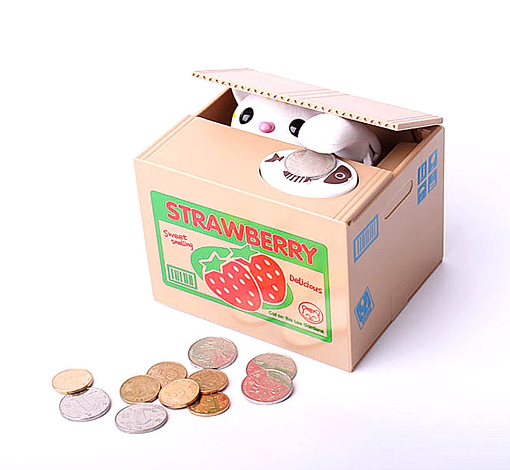 ALIMITOPIA Saving Money Box – Cartoon Cat Piggy Bank for Kids & Desks