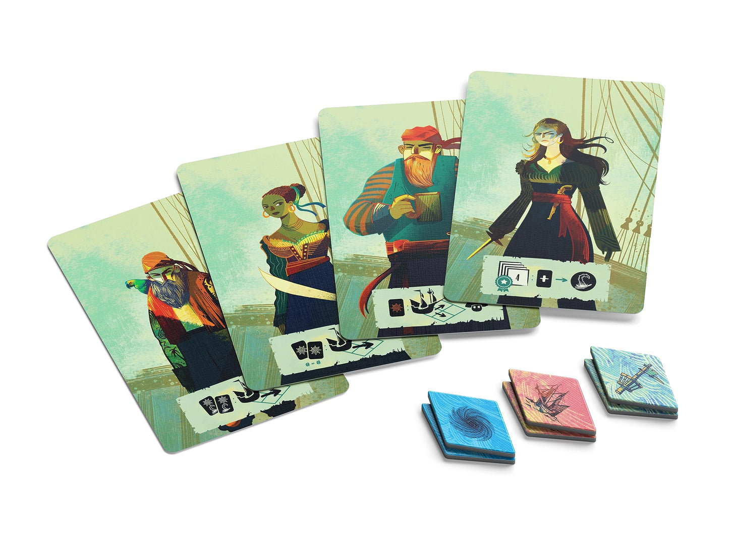 Allplay Sail Board Game - Co-op Trick-Taking for 2 Players | 20-Minute Play | Sail: Seafarer Expansion