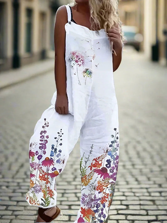 3.Retro Rebel Floral Jumpsuit – Strappy Street Style Romper Collection