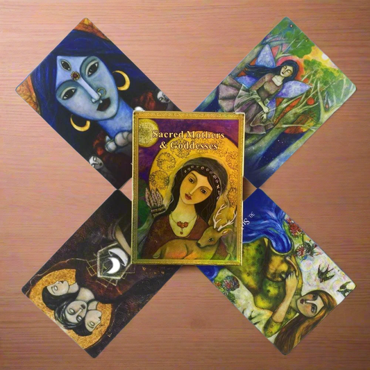 Sacred Mothers Of Goddesses Oracle Cards with Guidebook
