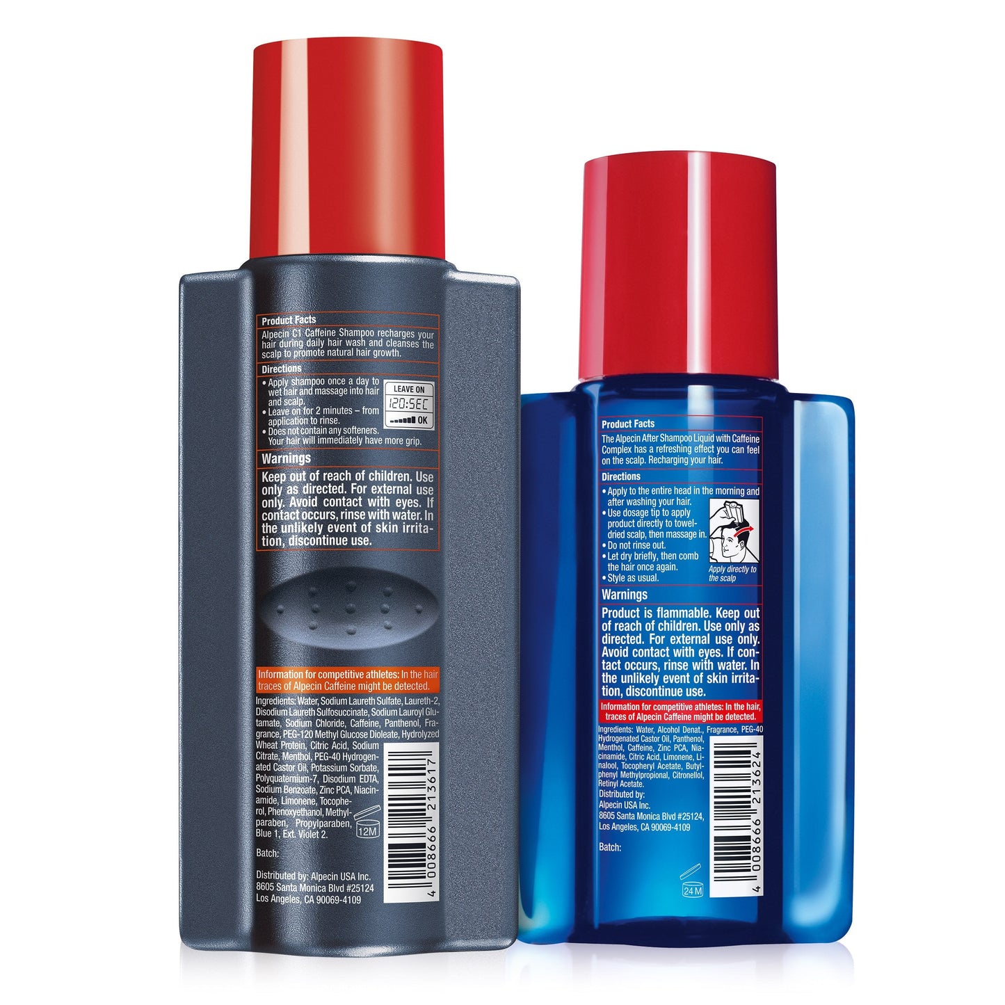Alpecin C1 Caffeine Shampoo + After Shampoo Liquid – Hair Performance Enhancer Bundle