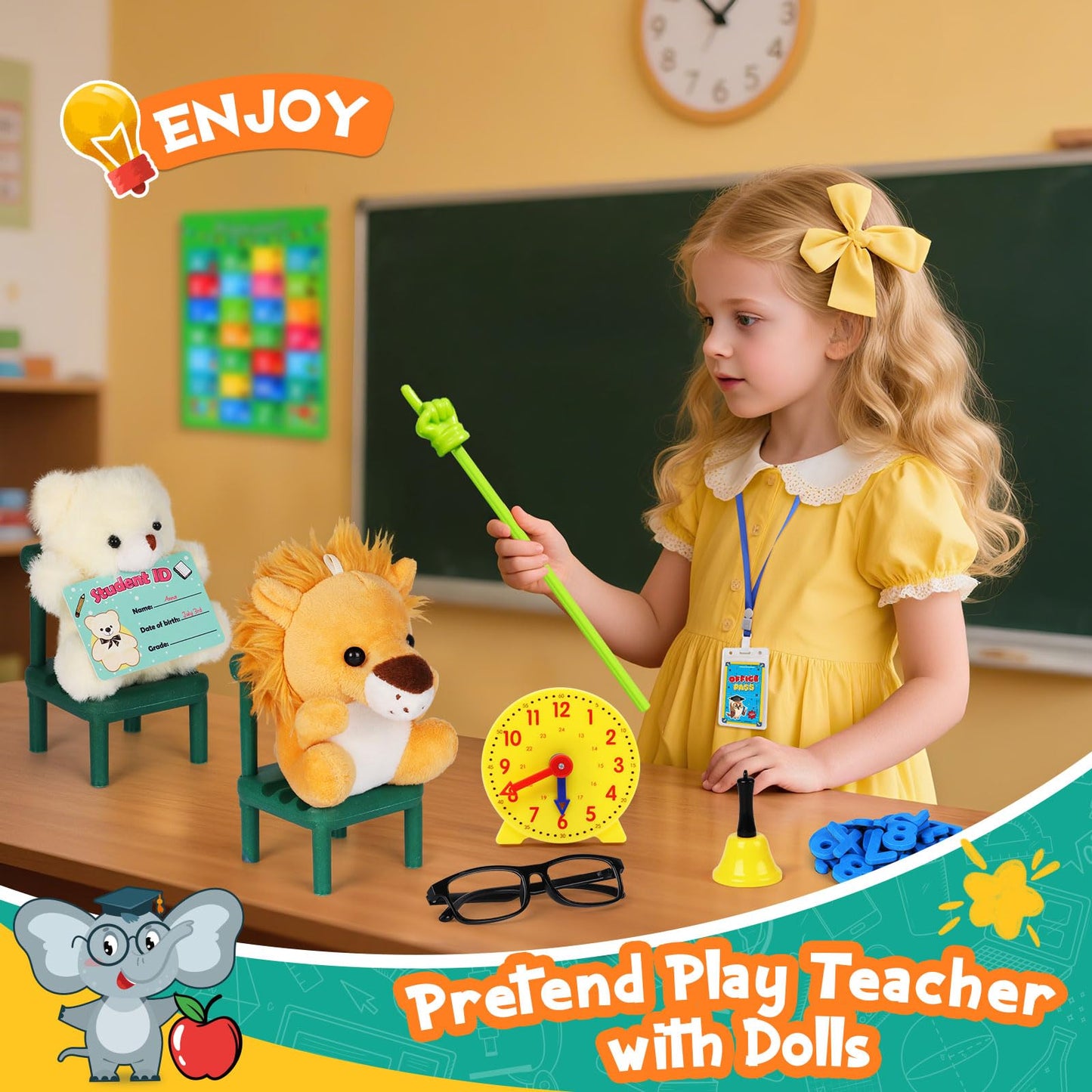 Alritz Pretend Play Teacher Set – Classroom Role Play Kit for Kids 5-9+