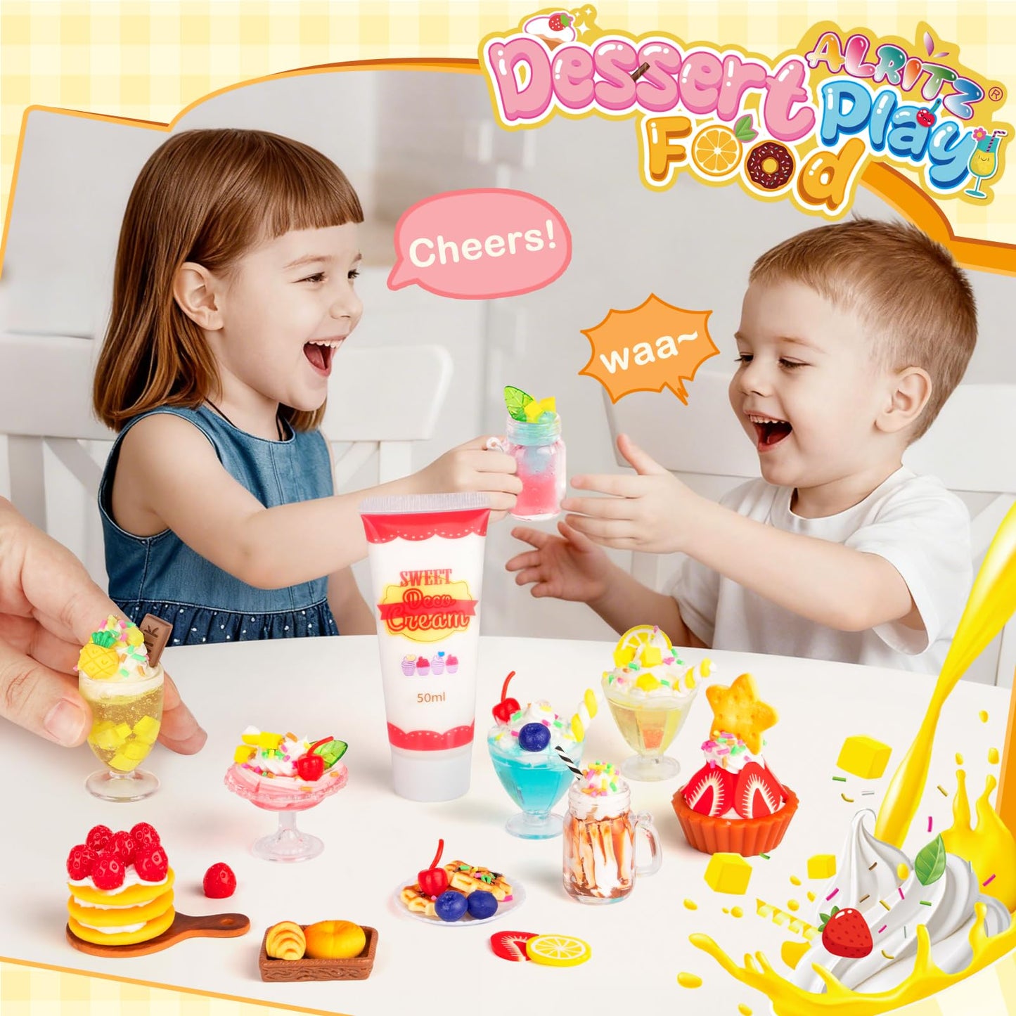 Alritz Miniature Food Toys Set – DIY Desserts & Drinks Craft Kit