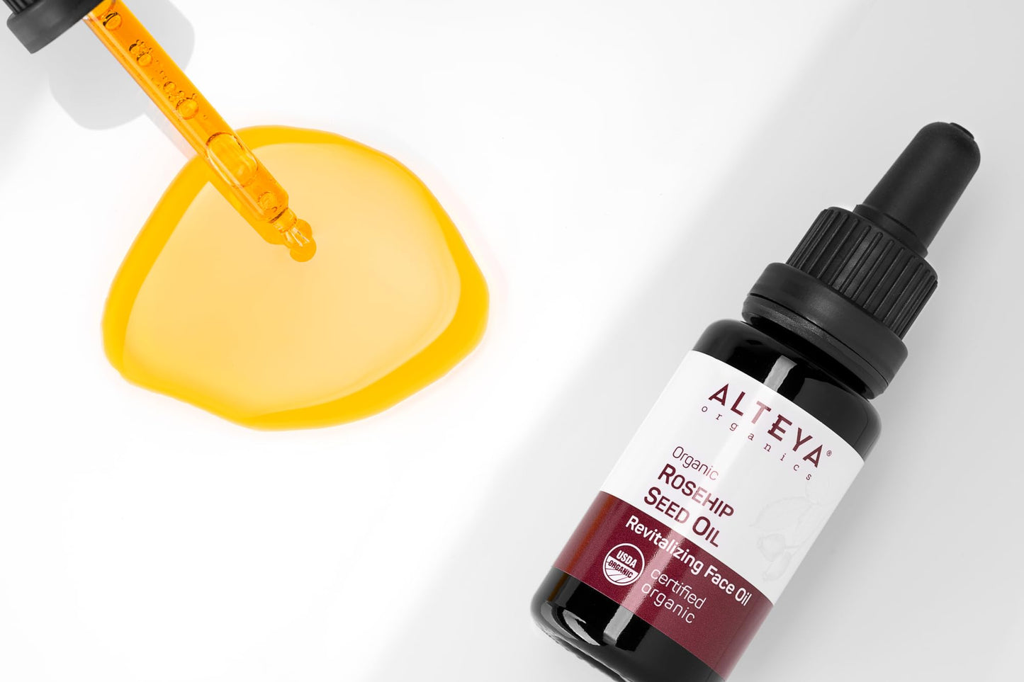 Alteya Organics Rosehip Seed Oil – USDA Organic Face Oil, 2x1.7 Fl Oz with Pipette