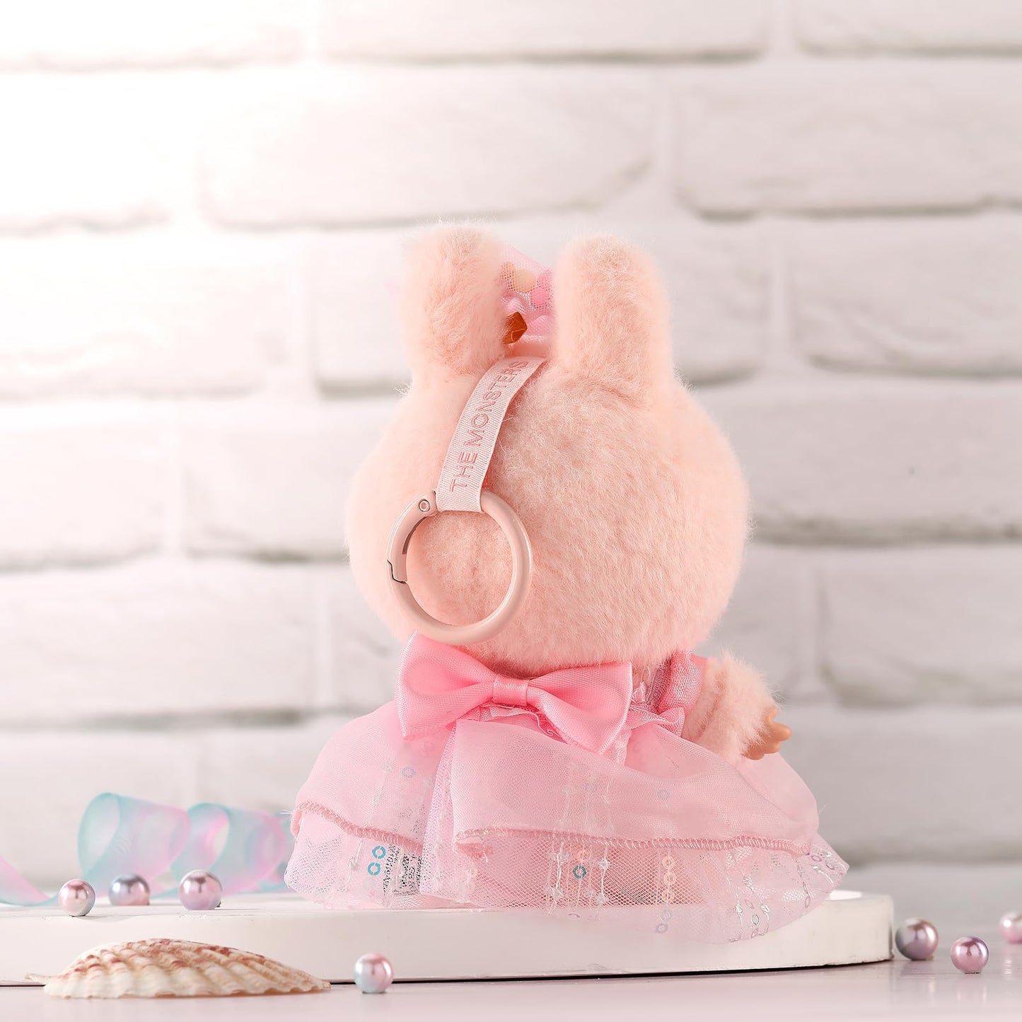 ALTRJO Labubu 17cm Doll Clothes – Pink Gauze Dress & Hairband Set