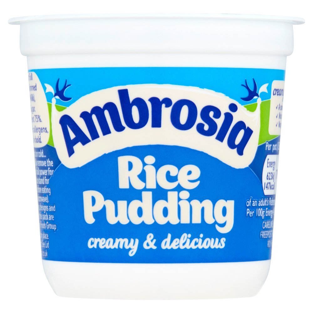 Ambrosia Ready To Eat Rice Pudding Pot 150g (Case of 6)