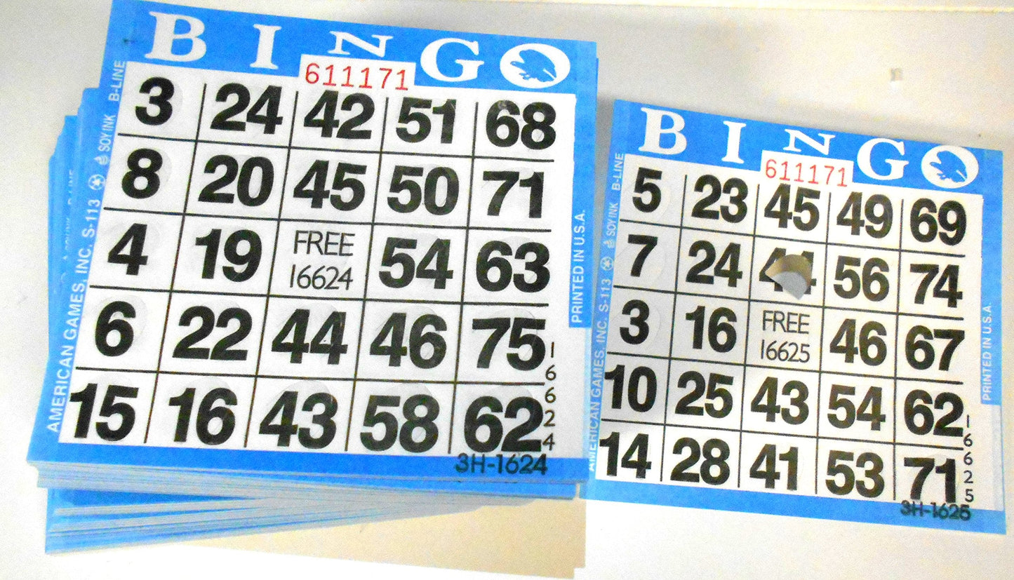 American Games Pushout Bingo Cards – 500 ct, 60lb Cardstock, Made in USA