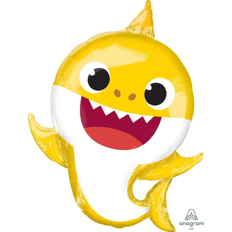 Amscan Baby Shark SuperShape XL Balloon – 26in Uninflated Party Balloon