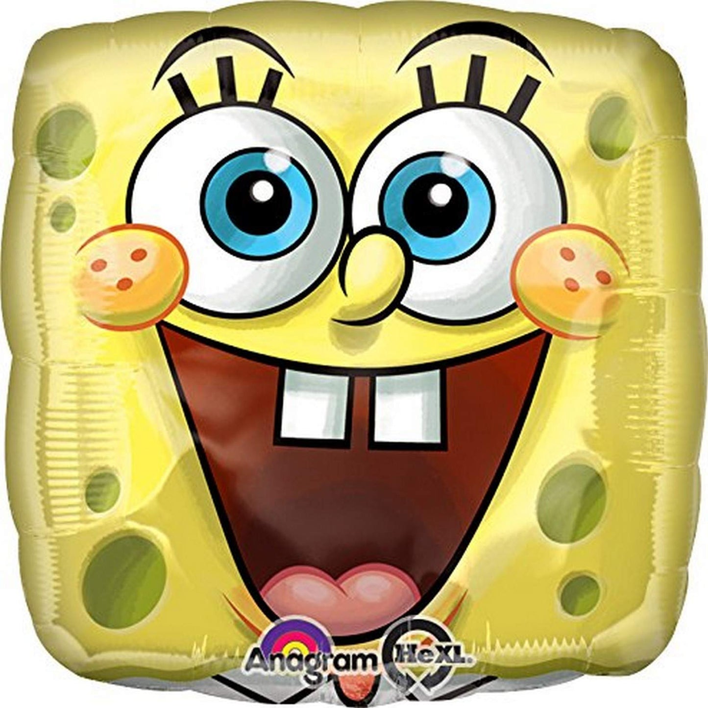 Anagram SpongeBob Square Face Foil Balloon Pack – 18 Inch, Multicolor