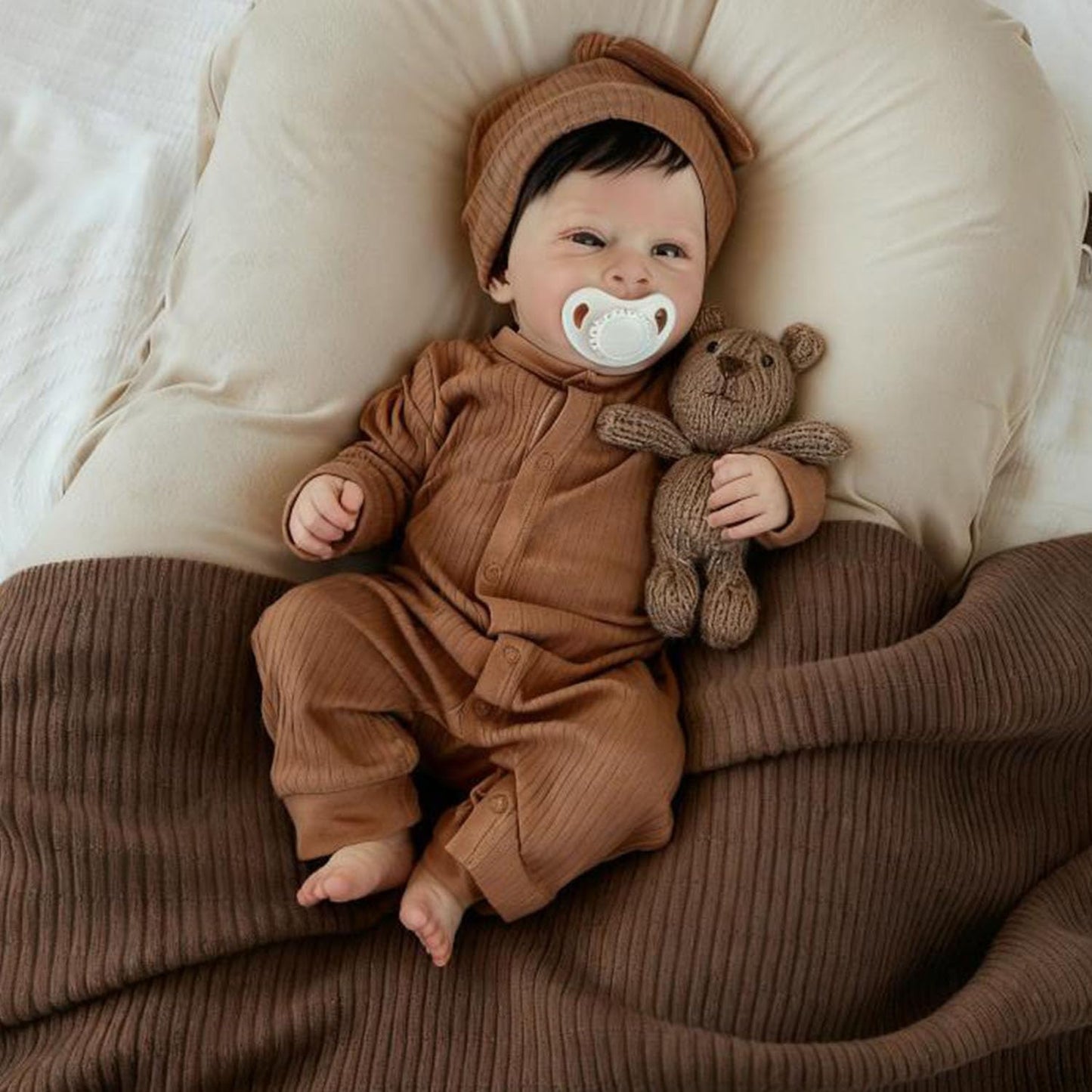 Anano Realistic Reborn Baby Doll – 20-Inch Full-Body Silicone Boy with Accessories