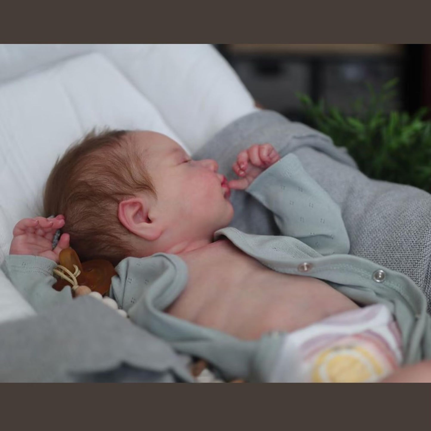 Anano Reborn Baby Boy 17-Inch Realistic Full-Body Silicone Vinyl Doll – Waterproof, 3+ Safe