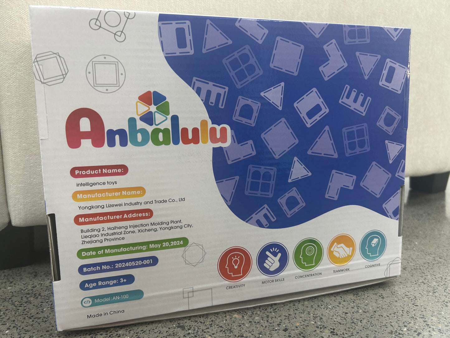 Anbalulu Magnetic Tiles 100PCS with 2 Cars | STEM Building Toys for Kids 3-9