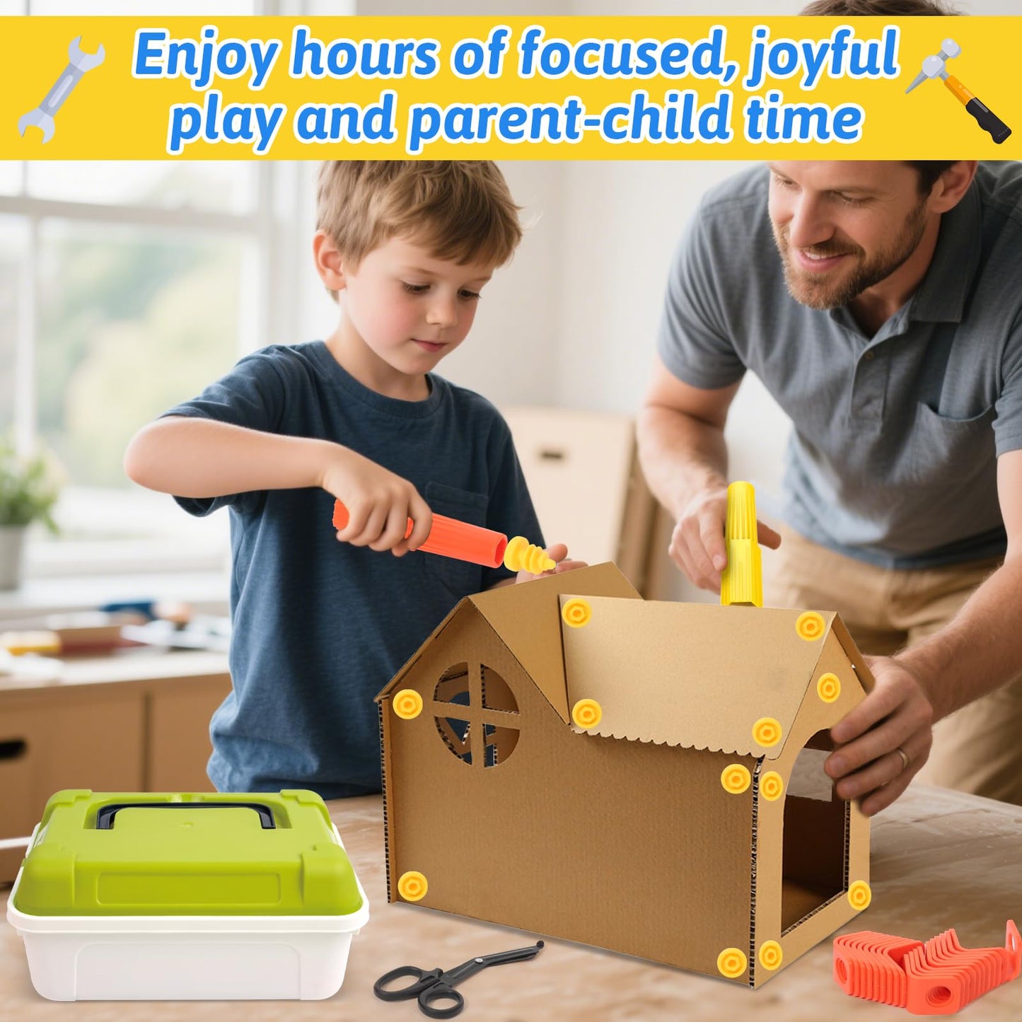 Ancaixin 148-Piece Cardboard Cutting Tools Kit – Safe DIY STEM Toy for Kids