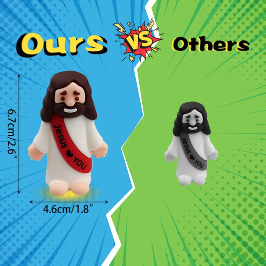 Anditoy 6 Pack Big Jesus Figures – Large Rubber Jesus Toys for Easter, Sunday School, and Gifts