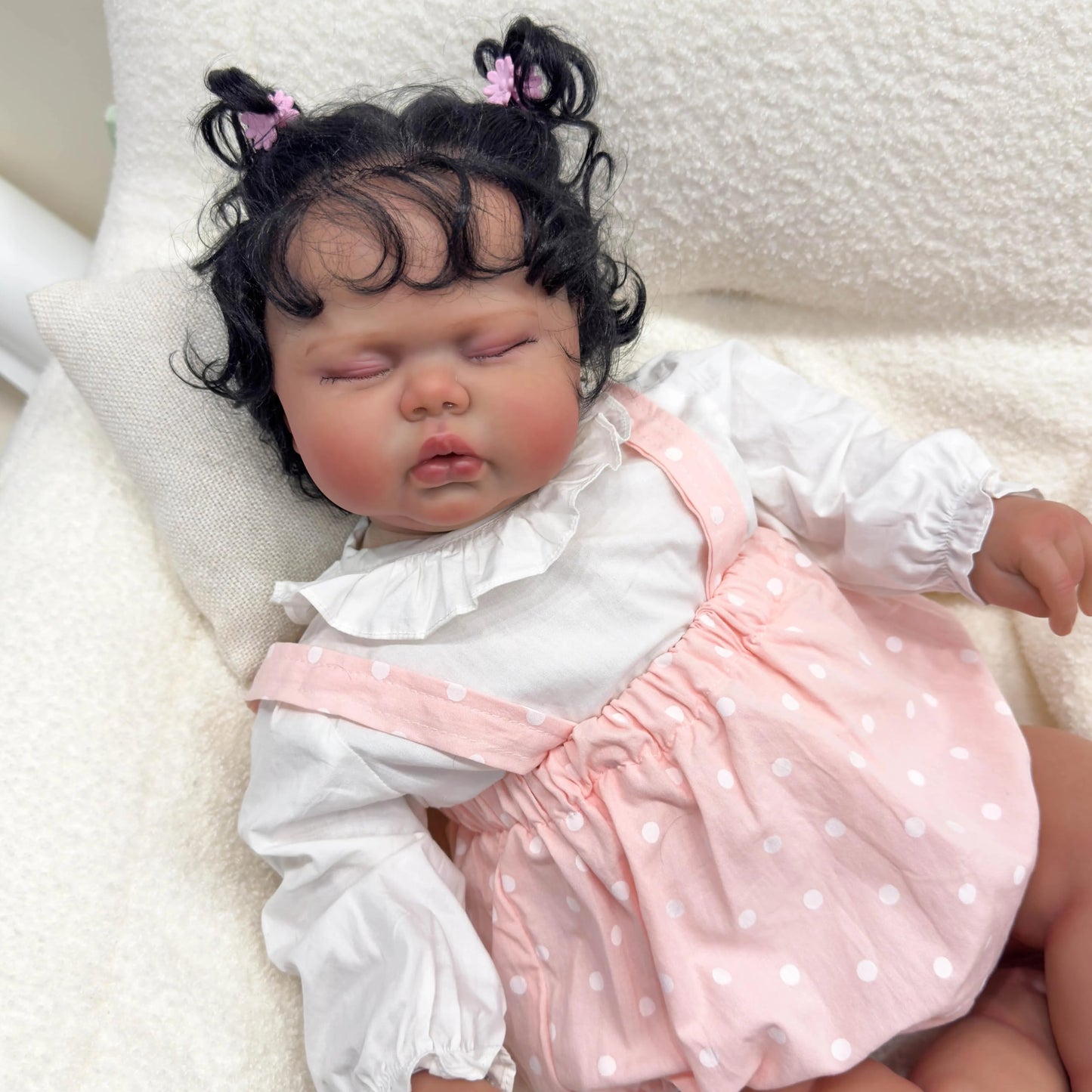 Angelbaby 24-Inch Real-Life Black Girl Reborn Doll — Weighted Soft Vinyl Toddler Toy