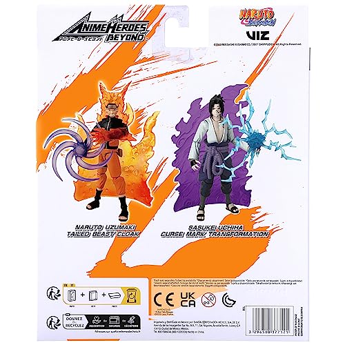 ANIME HEROES Beyond Naruto: Sasuke Uchiha Curse Mark Transformation Action Figure | 6.5-inch Collectible