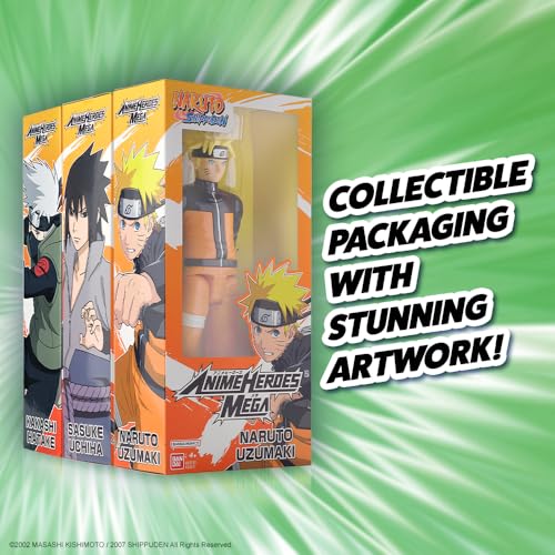 ANIME HEROES Mega Sasuke Uchiha 12-Inch Action Figure | Naruto Collection