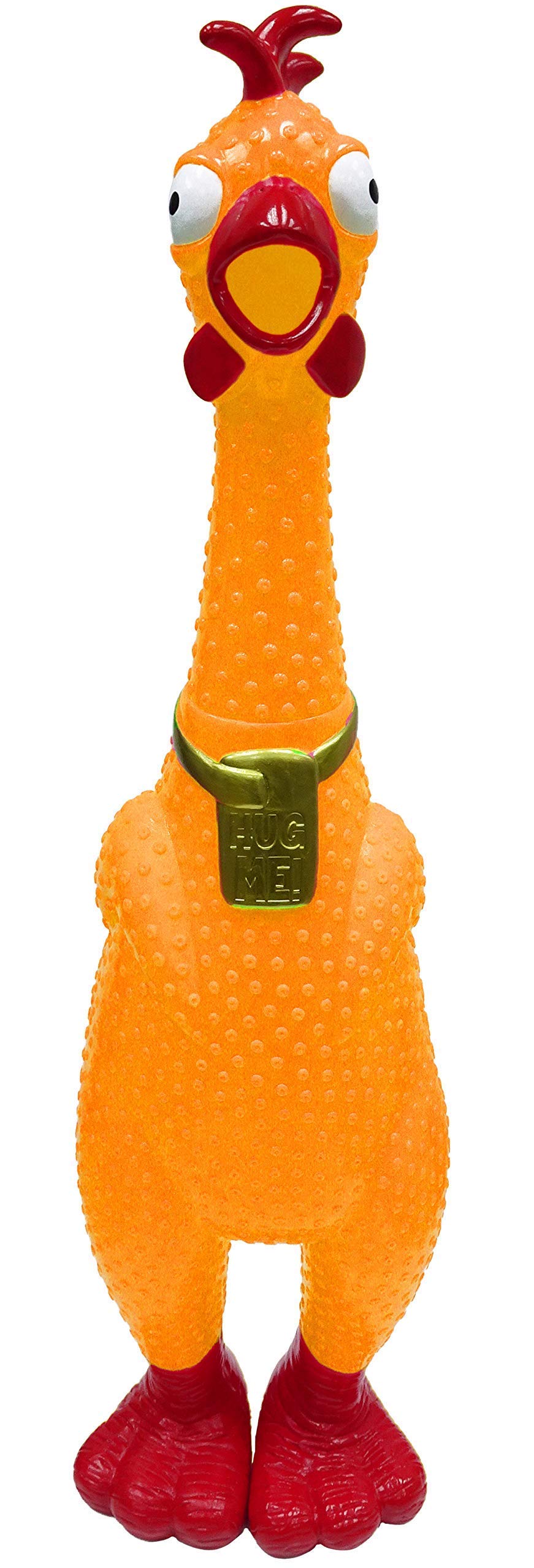 Animolds Hug Me Giant Rubber Chicken — Huge Stress Relief Screaming Toy (45s) | Novelty Gag Gift