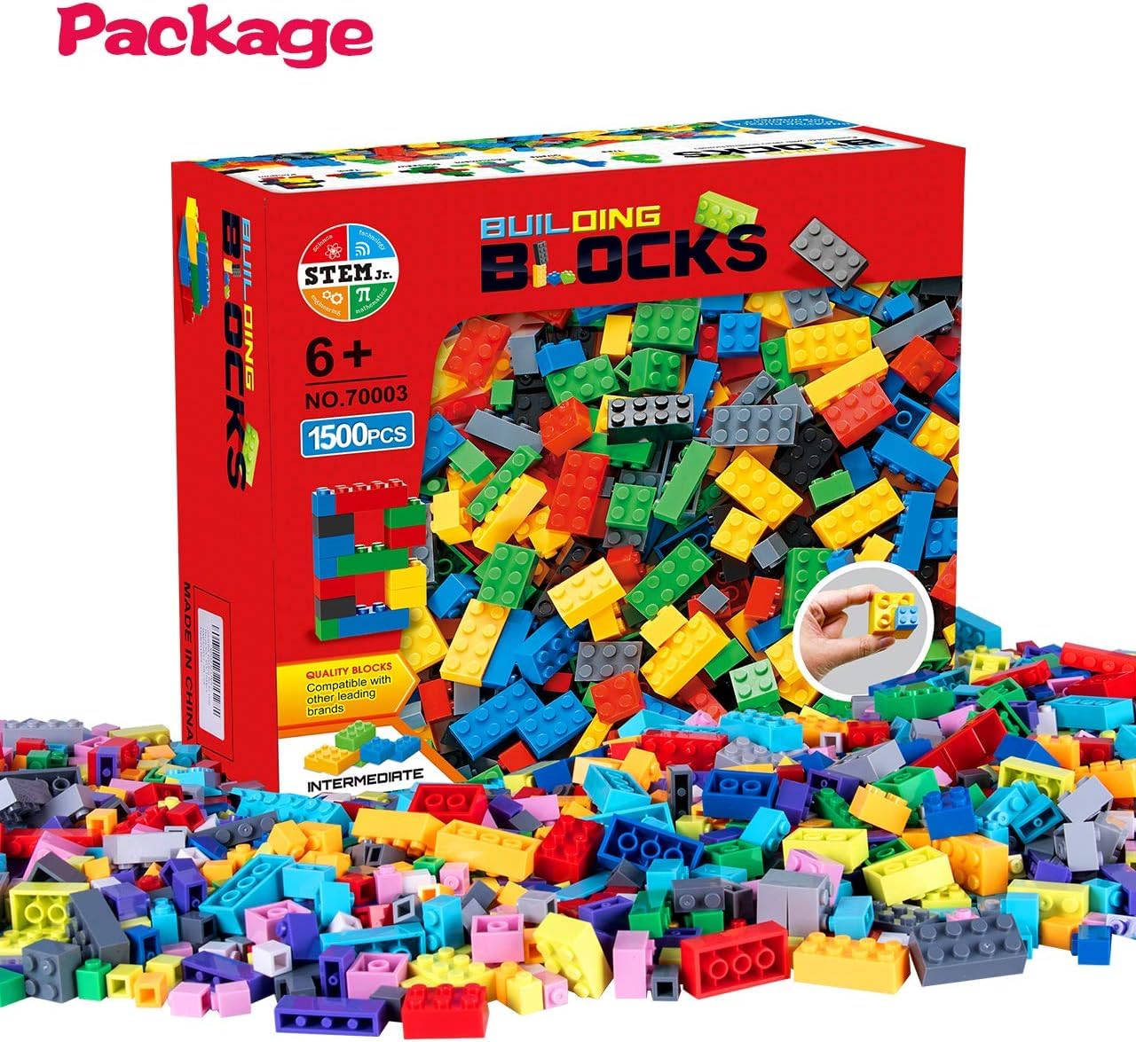 Anksono 1500-Piece Building Bricks Set – Compatible with Major Brands | Ages 3-10