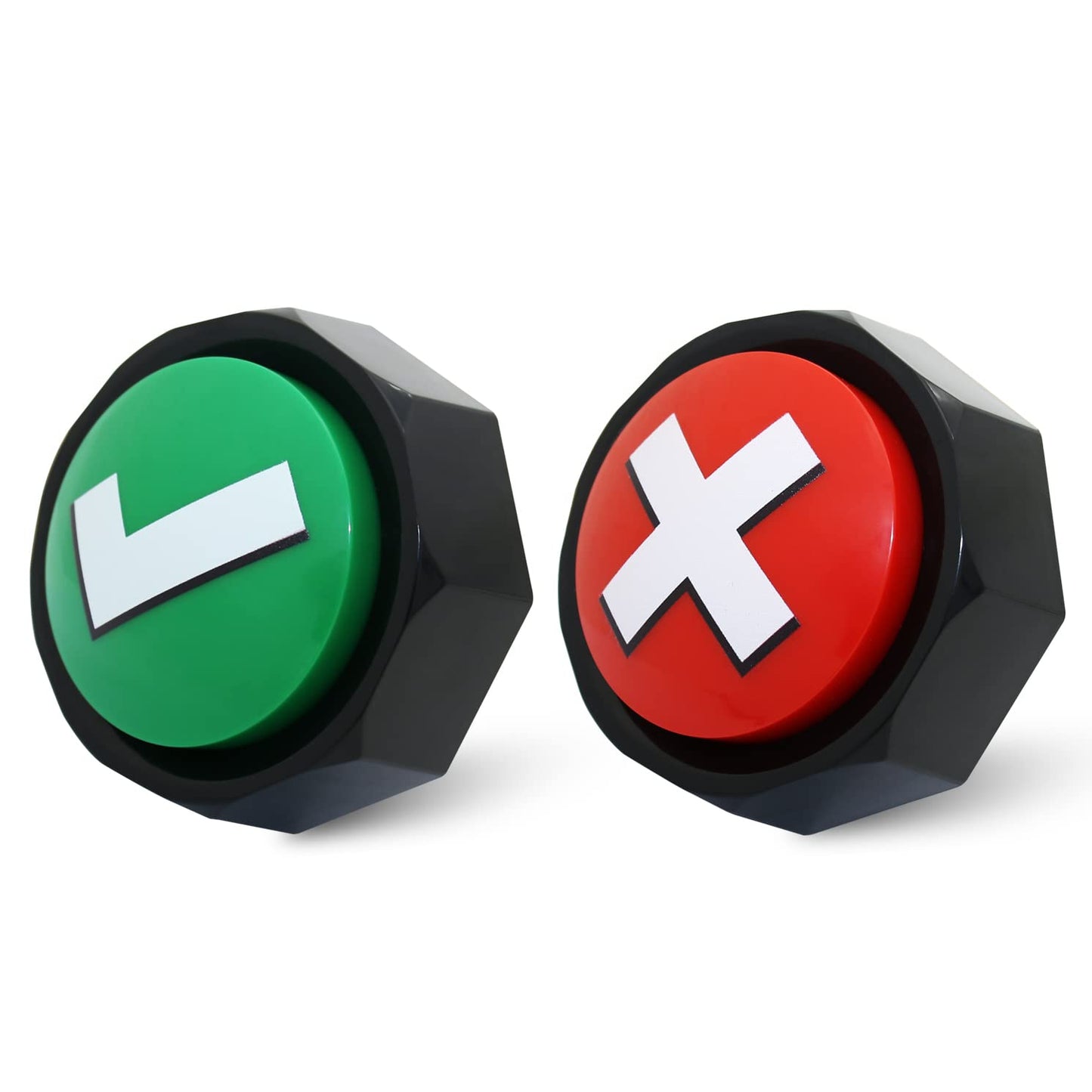 ANLIKY Right Wrong Button – 2-Pack Talking Buzzers for Games, Quizzes & Training (AAA Batteries Included)