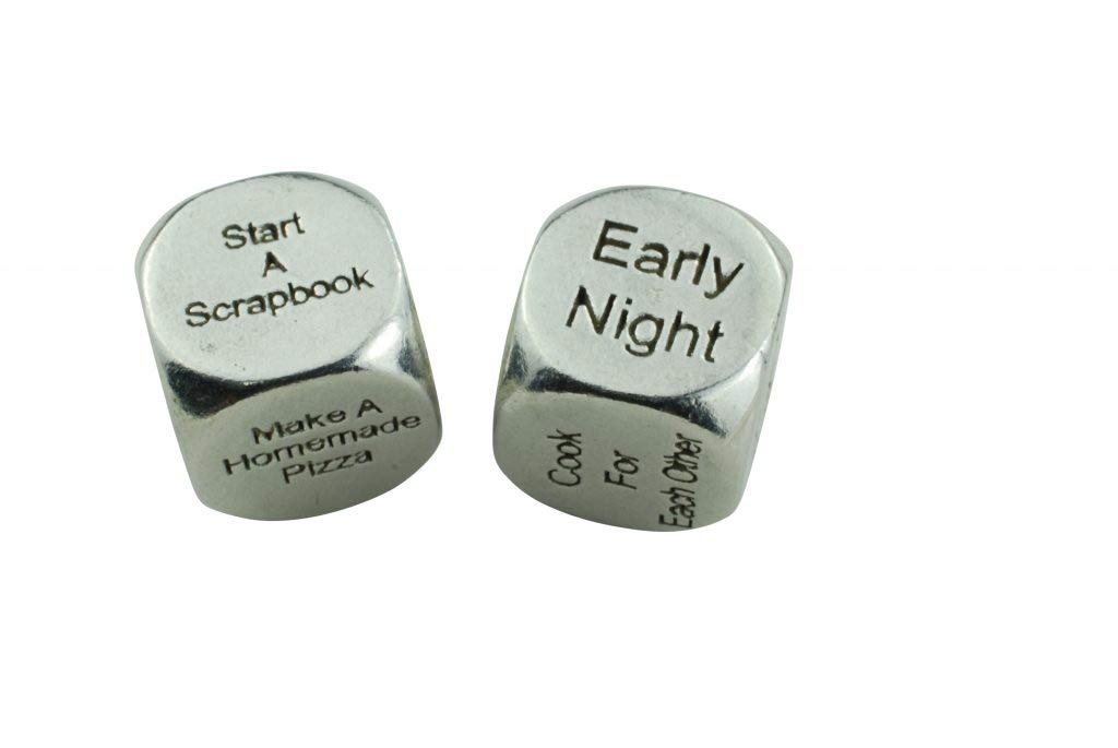 TIN Date Night Dice – 100% Pure Tin 10th Anniversary Gift | Anniversary Gifts