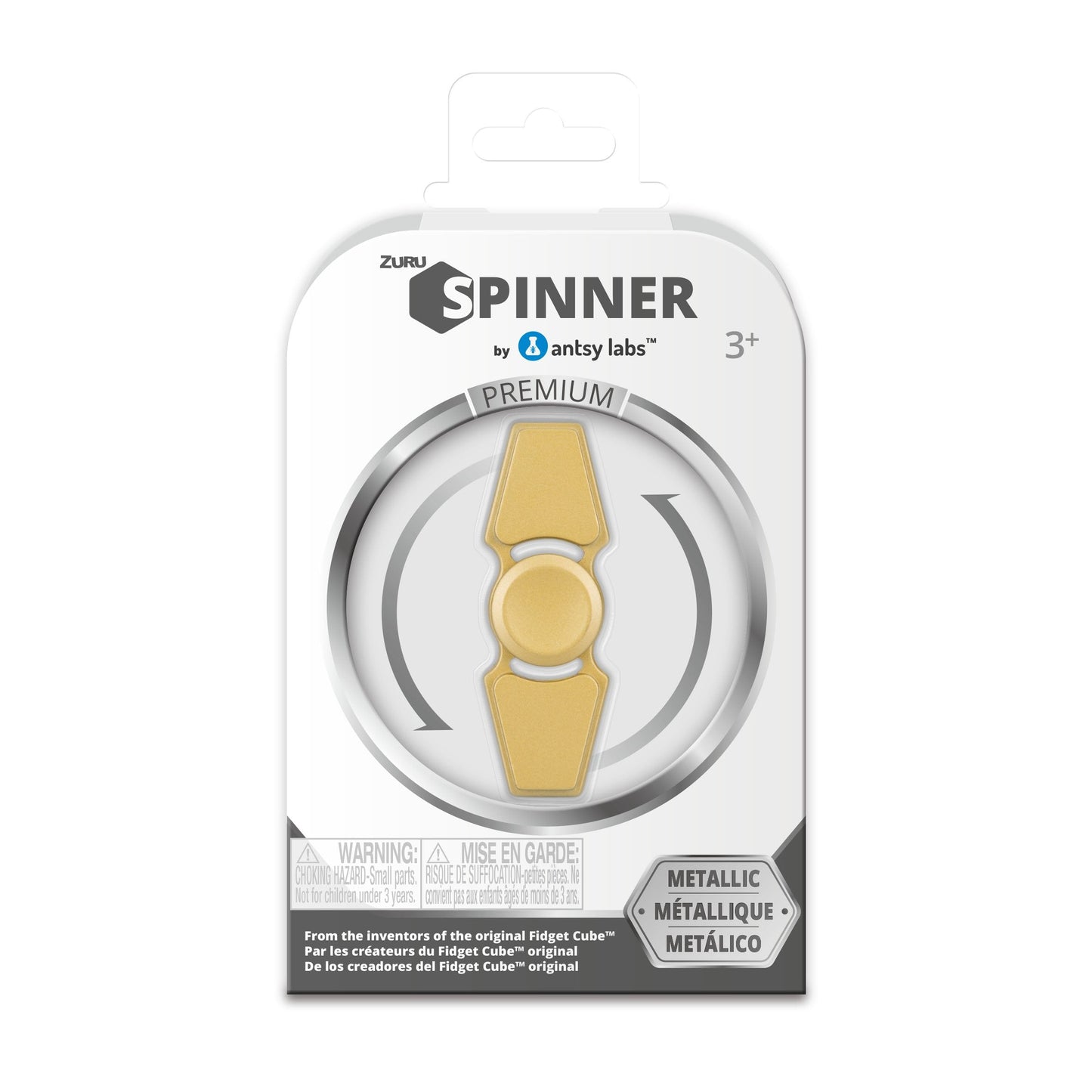 Antsy Labs Boomerang Fidget Spinner – Gold, Pocket-Sized Stress Relief