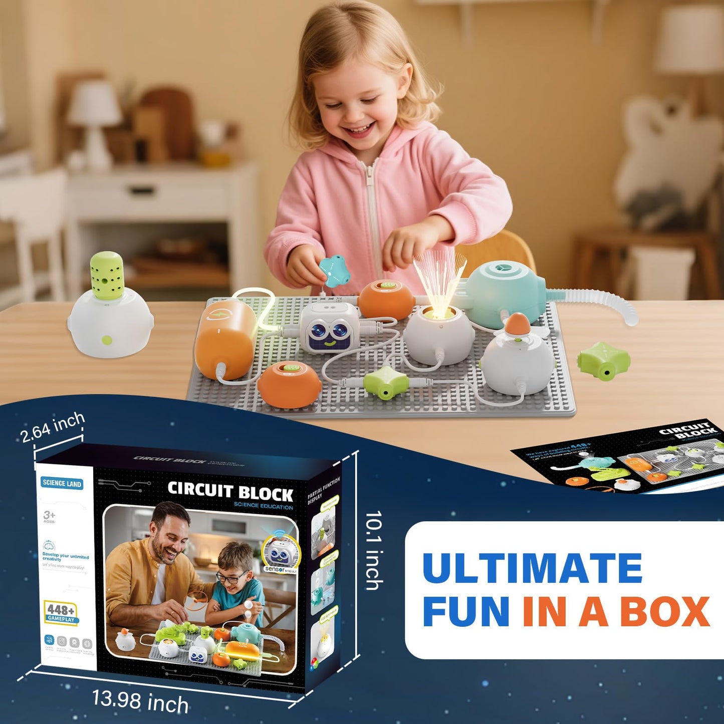 Anyeve Science Kits for Kids – 448+ Circuit Projects, Educational Electronics Toy