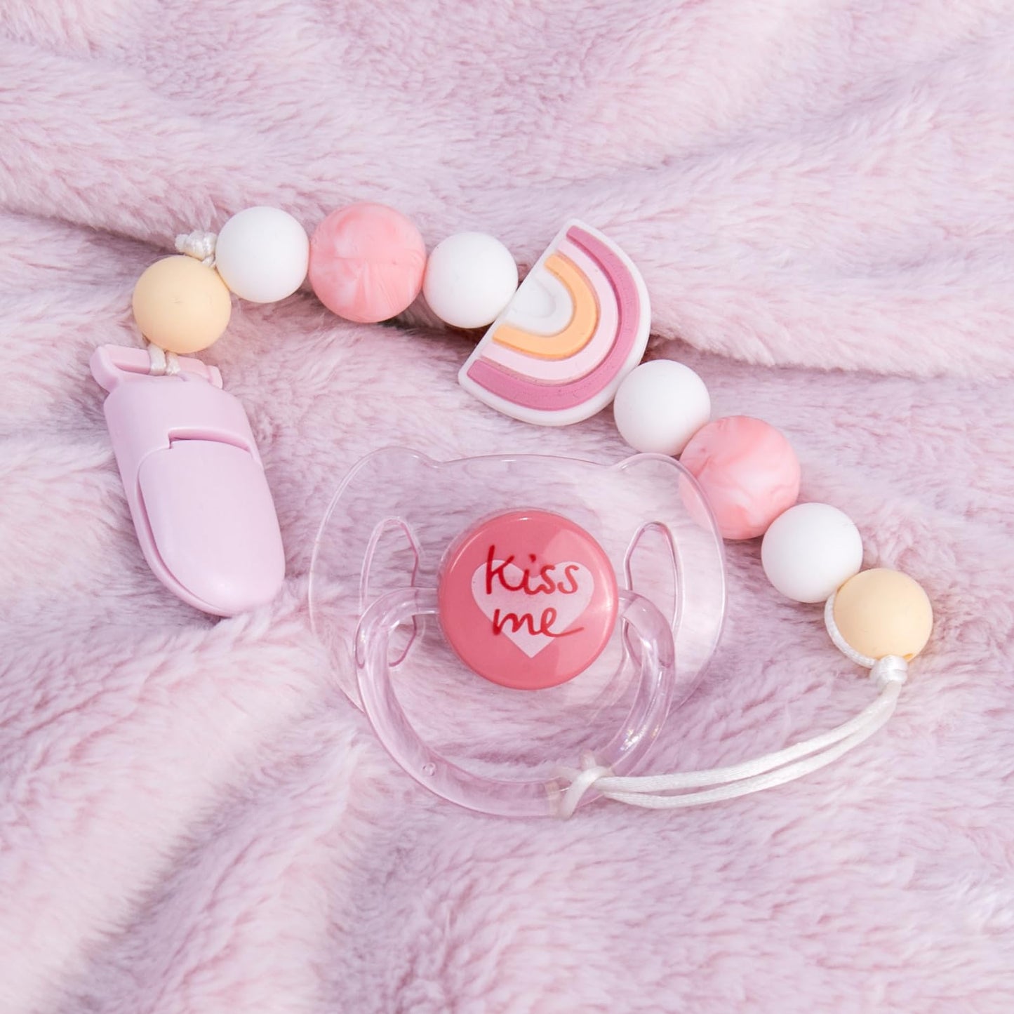 Aori Magnetic Pacifier Clips for Reborn Dolls - Pink