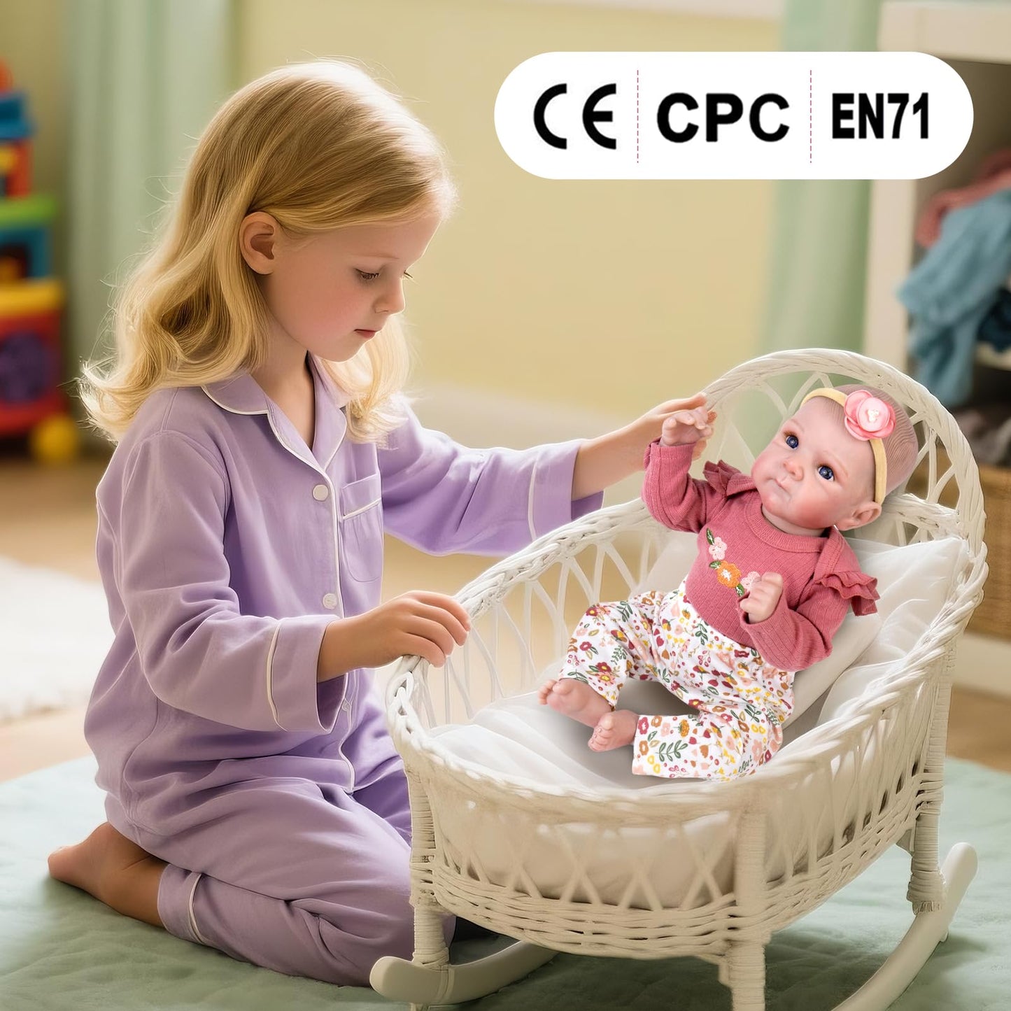 Aori Reborn Baby Dolls Girl – 20 Inch Realistic Lifelike Doll with Weighted Cloth Body and Outfits