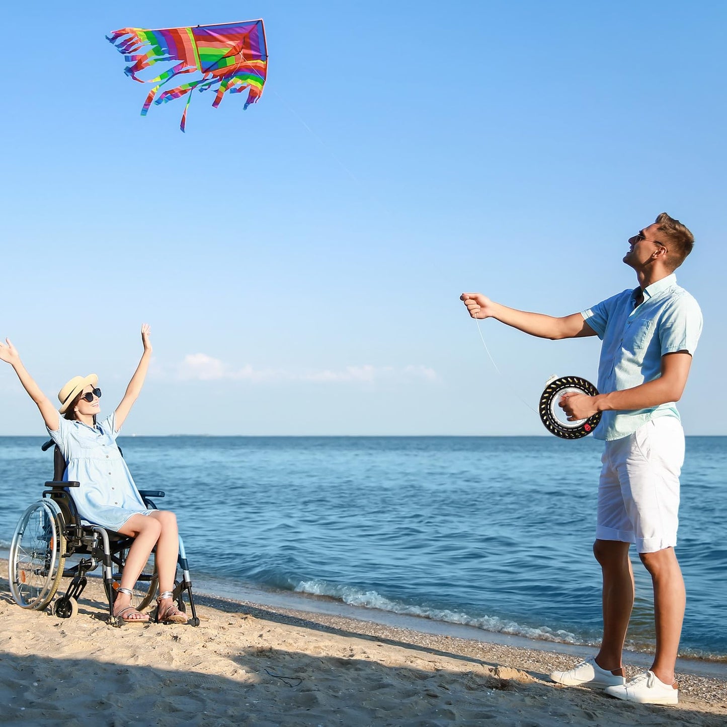 Aoriher 3 Pcs Kite Reel Winder Set – 7 Inch Dia Kite String with Lock for Kids & Adults