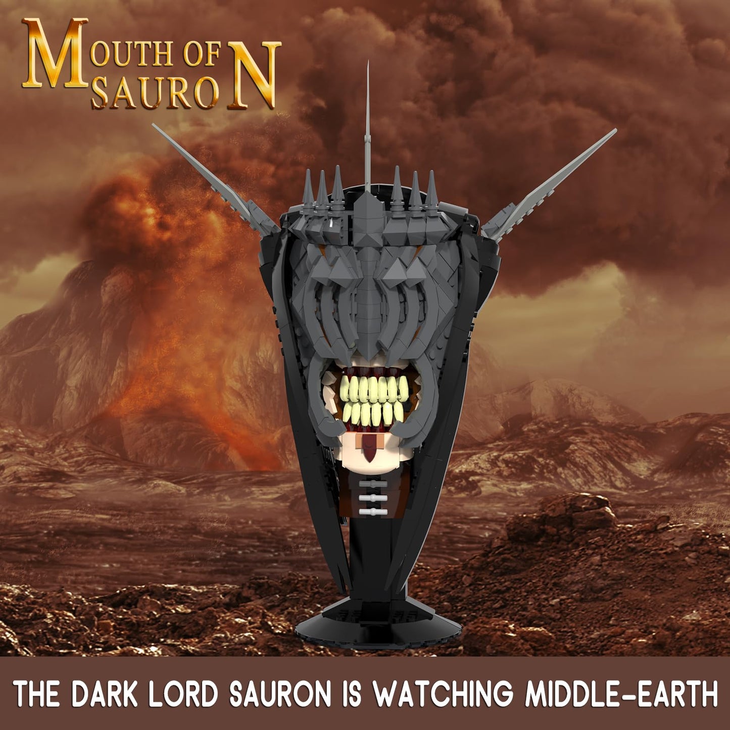 aphaio Lord Mouth of Sauron Building Toy Set – 674 Pieces, Movie Model Figures for Adults & Teens 8-14