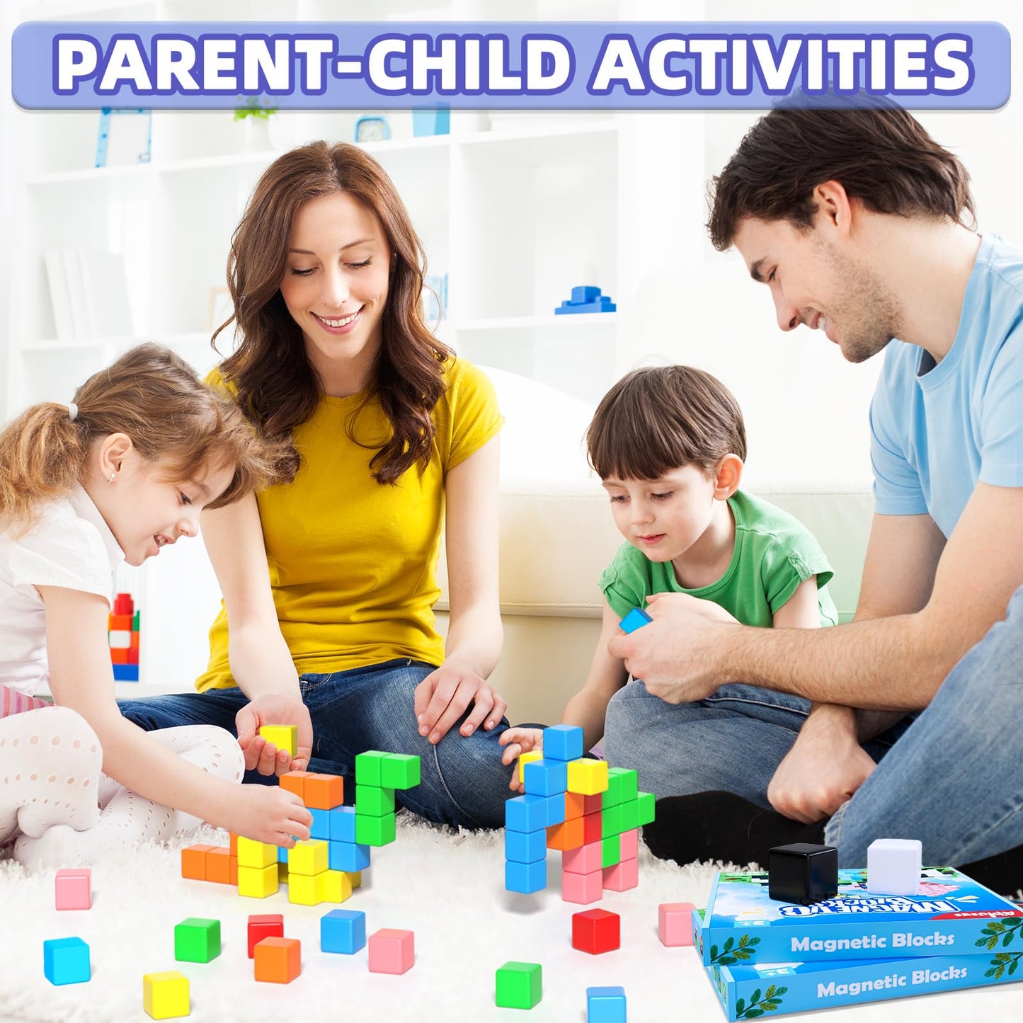 Apluses Magnetic Blocks – 81pc Magnetic Building Toys for 3–8 Year Olds | STEM & Creative Play