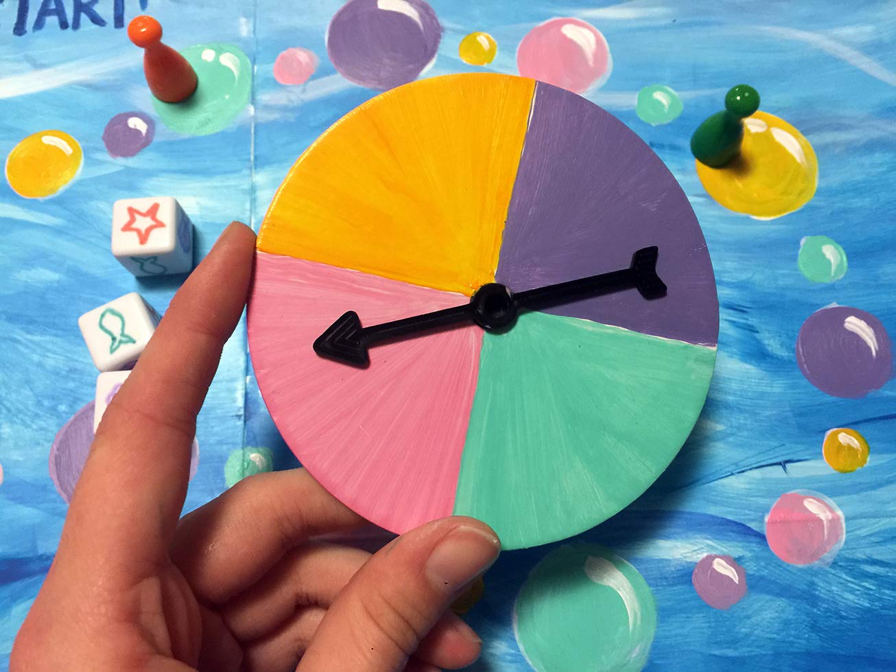 Create Your Own Board Game Set – DIY Kit with Blank Board, Cards, Dice & Spinner | Apostrophe Games