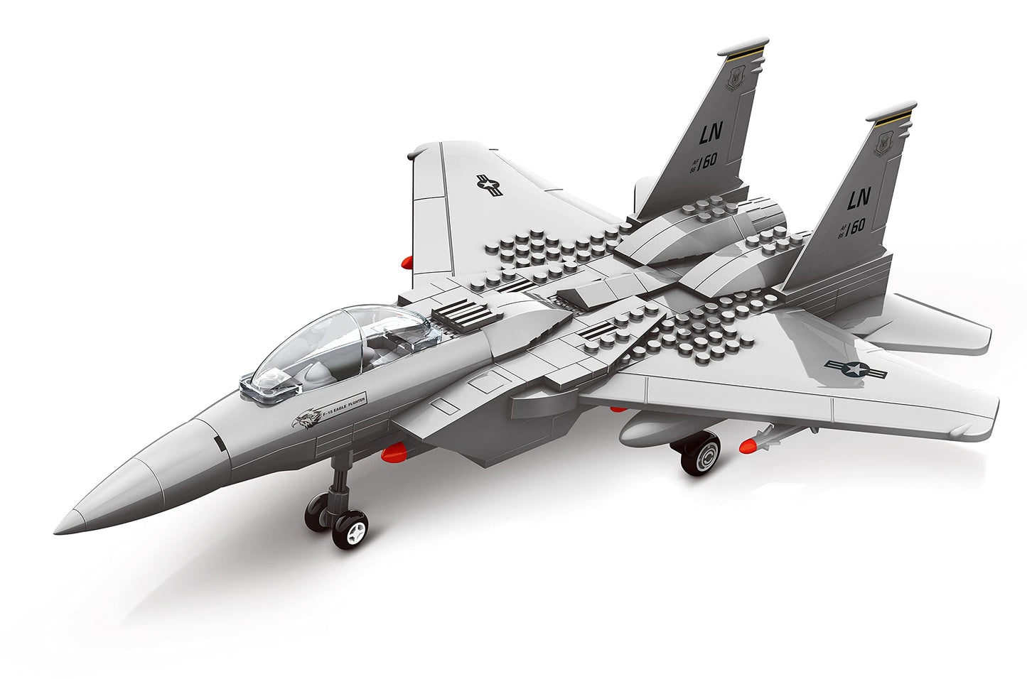 Apostrophe Games Fighter Jet Building Block Set – 227 Pcs F-15 Eagle