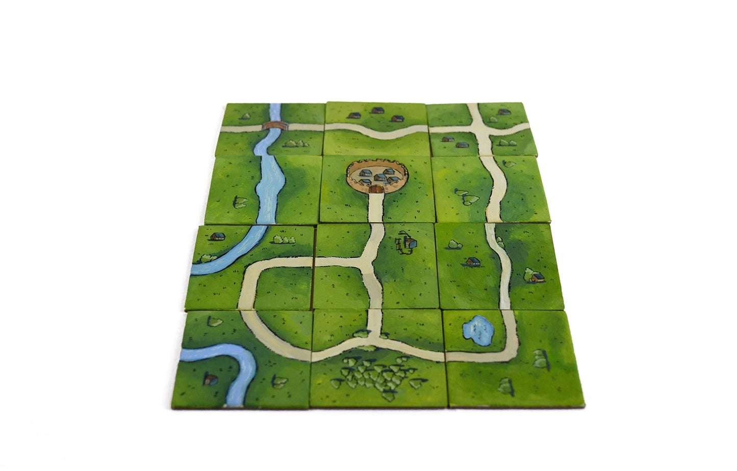 Apostrophe Games Square Board Tiles – 84 Pcs, Carcassonne-Size Blank Chits