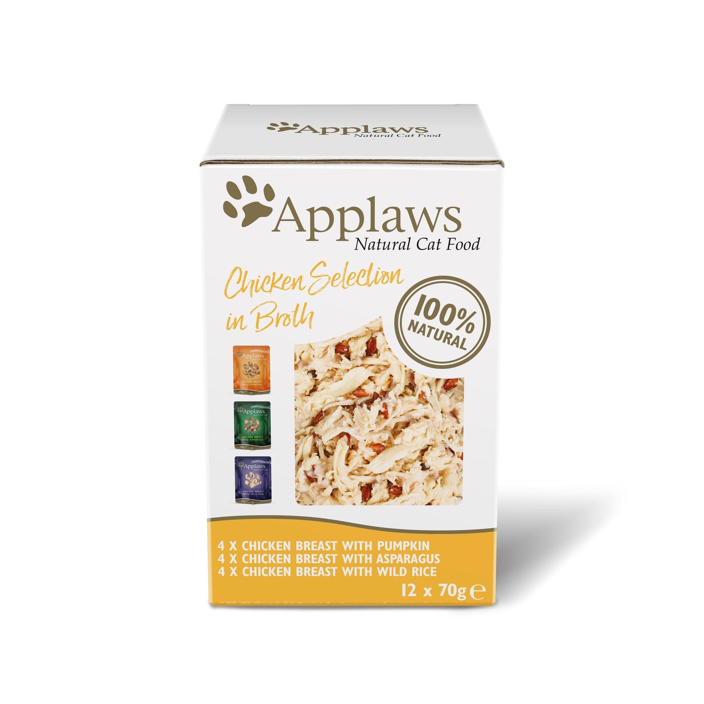 Applaws Cat Chicken Selection in Broth Pouches 48 x 70g