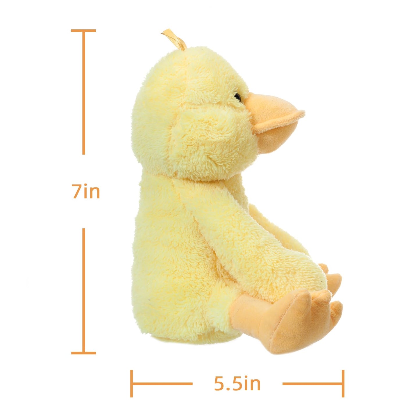 Apricot Lamb Duck Plush – Soft Yellow Stuffed Duck Toy for Kids & Babies