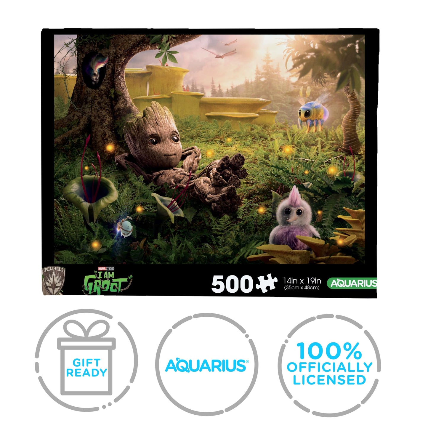 AQUARIUS Baby Groot 500-Piece Puzzle - Glare-Free, Precision-Cut, 14x19 in - Officially Licensed